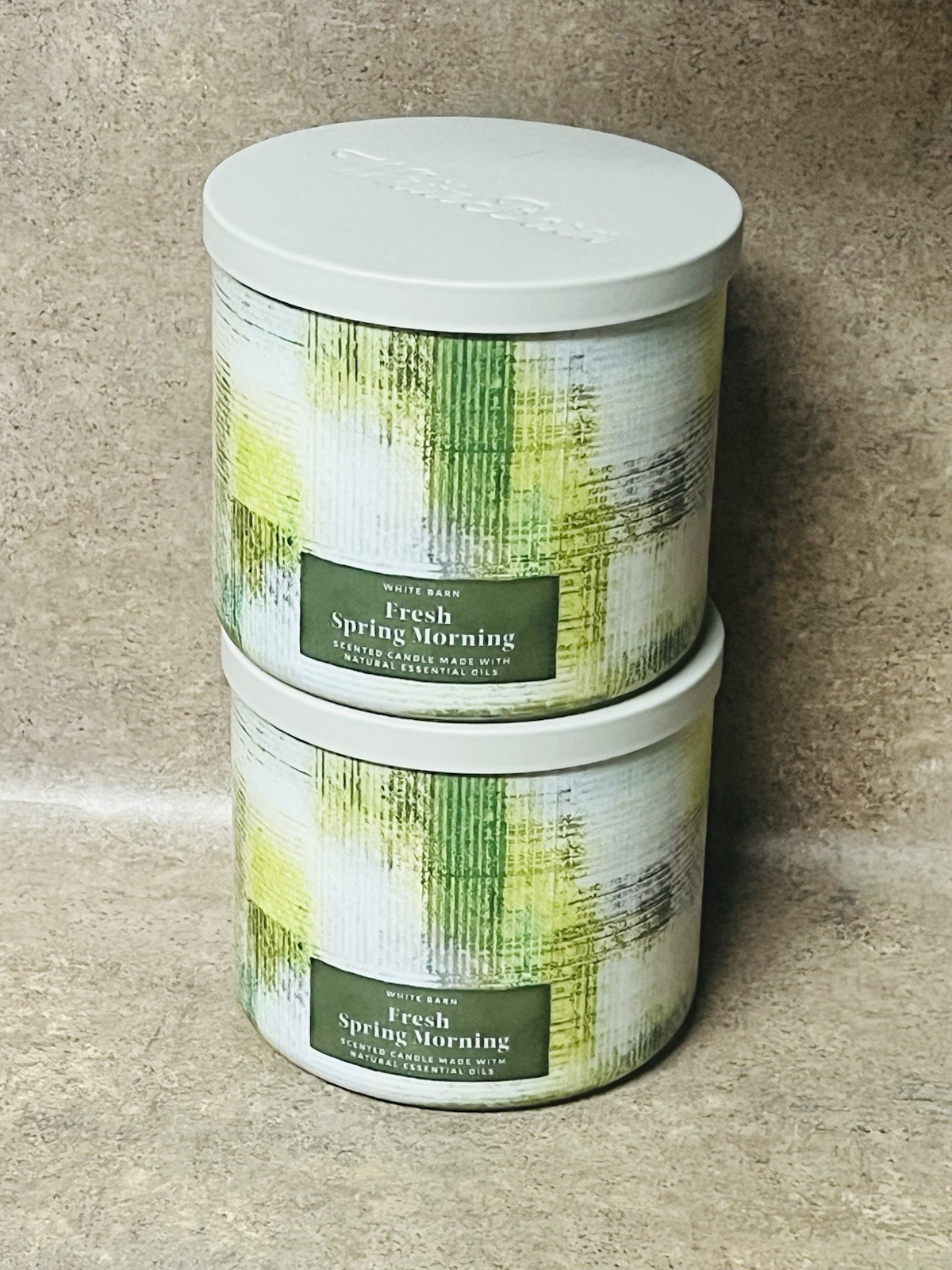 2-Pack NEW Fresh Spring Morning 3-Wick Candle 25-45 hours Bath & Body Works gallery