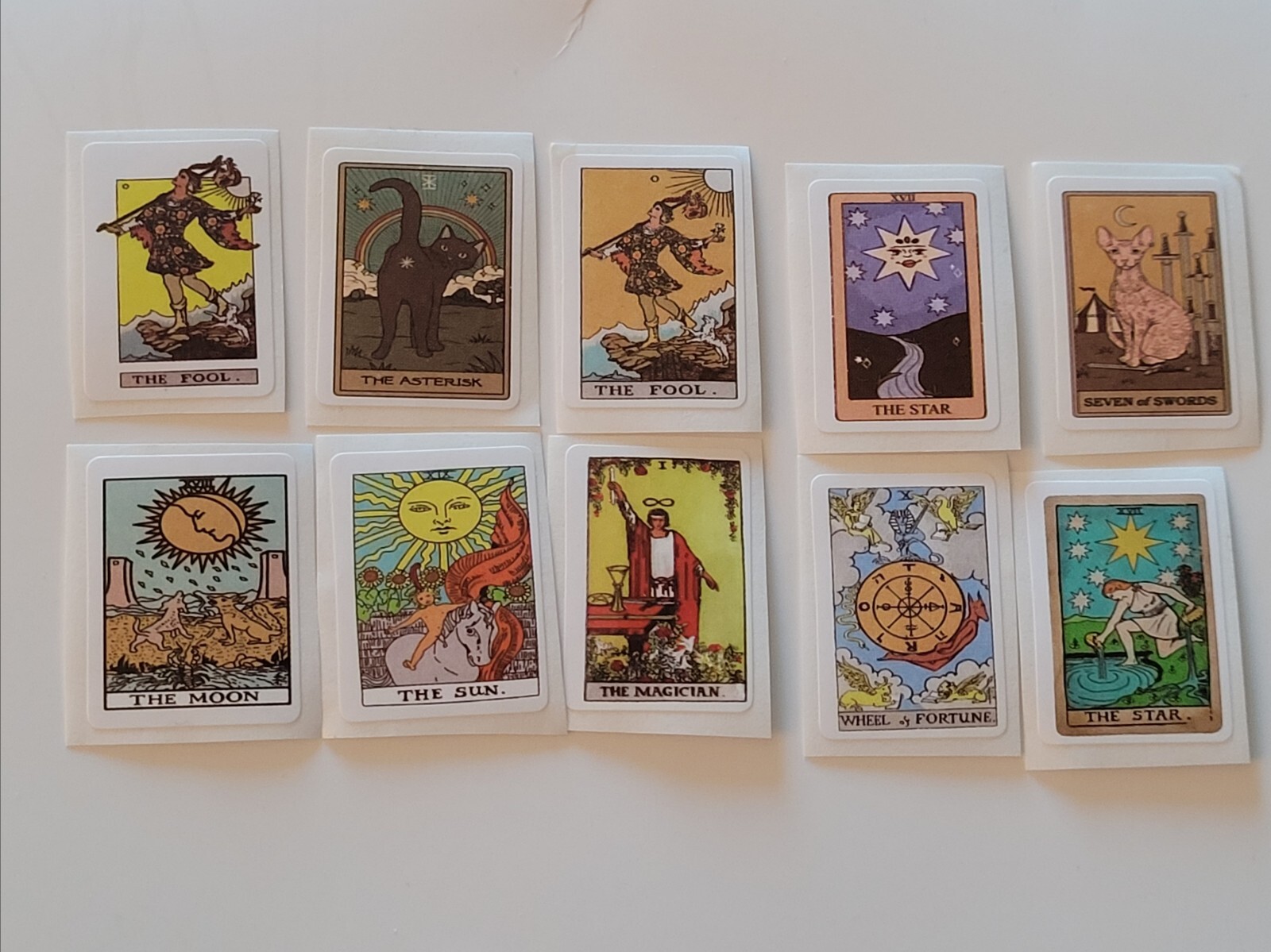 10 PCS Mini Tarot Oracle Cards Symbols Characters Psychic Stickers BRAND NEW gallery