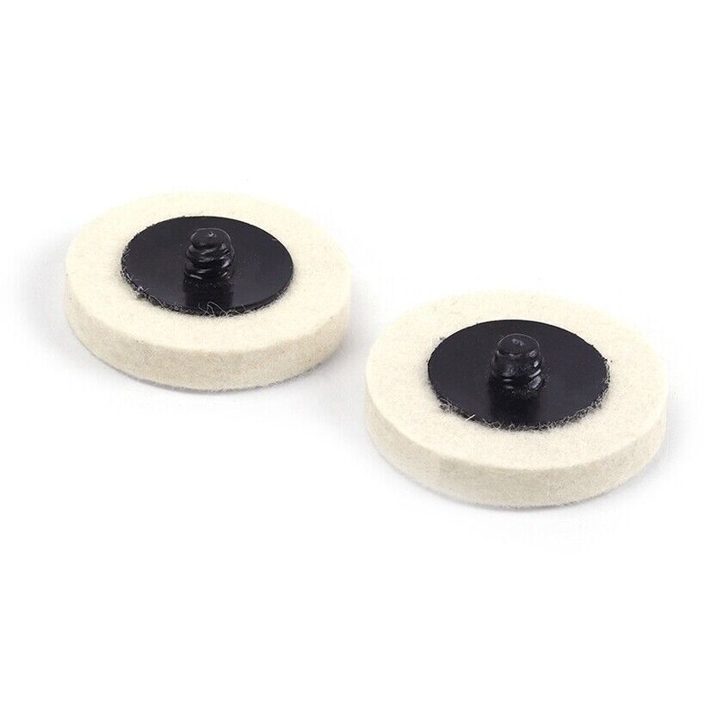 10PCS Wool Buffing Polishing Pad 2 inch Die Grinder Drill Roll Lock Sanding Disc gallery