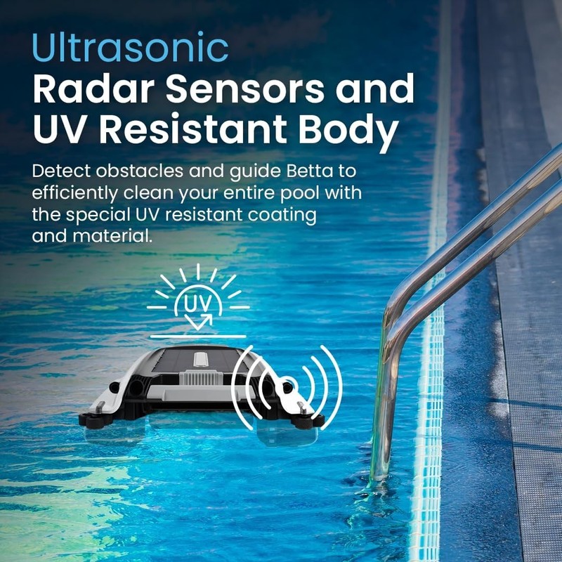 Betta SE Solar Powered Automatic Robotic Pool Surface Skimmer Cleaner with 24/7 gallery