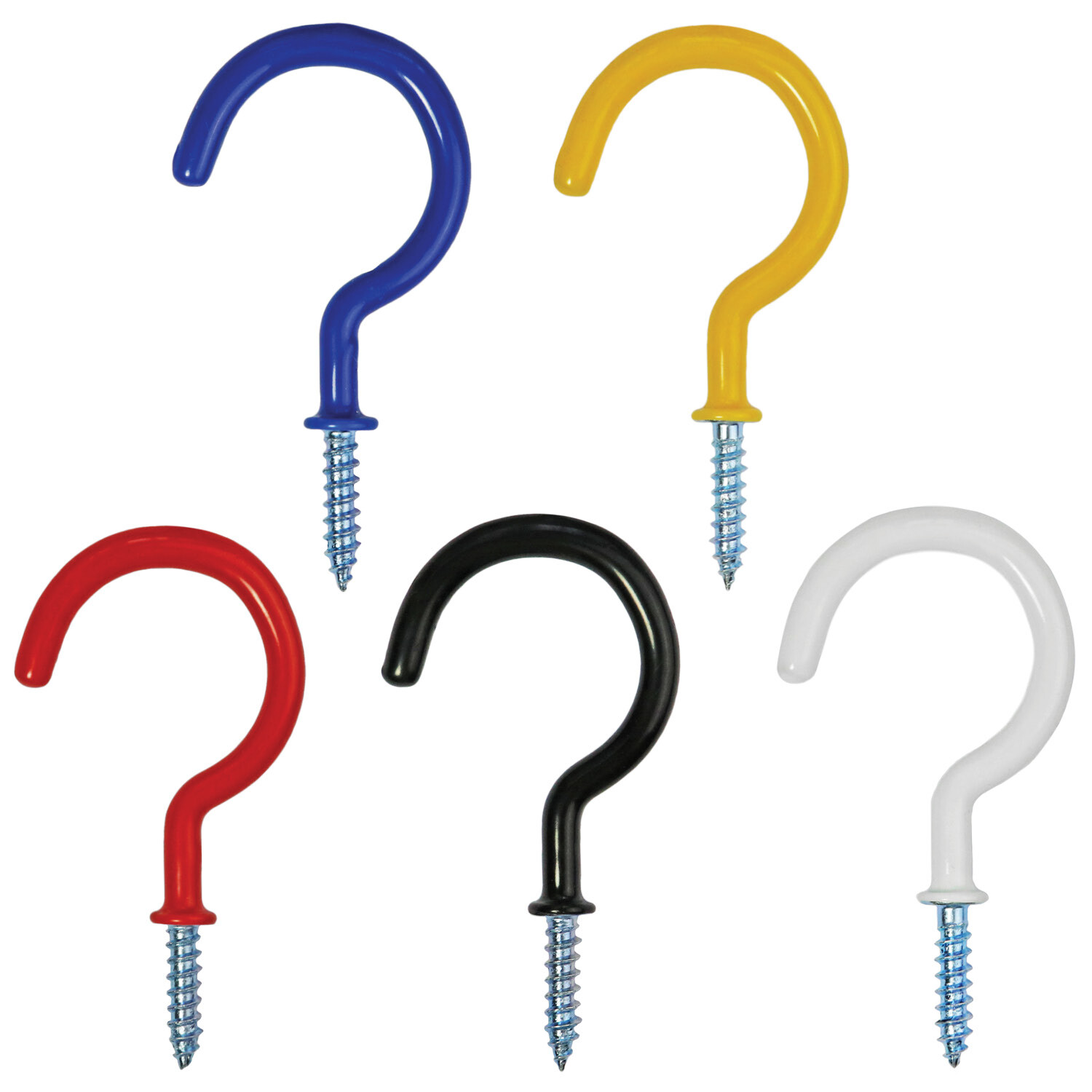 Cup Hooks Vinyl Coated Screw-in Ceiling Hooks 2.9 Inches Screw Hooks 30 Pack gallery