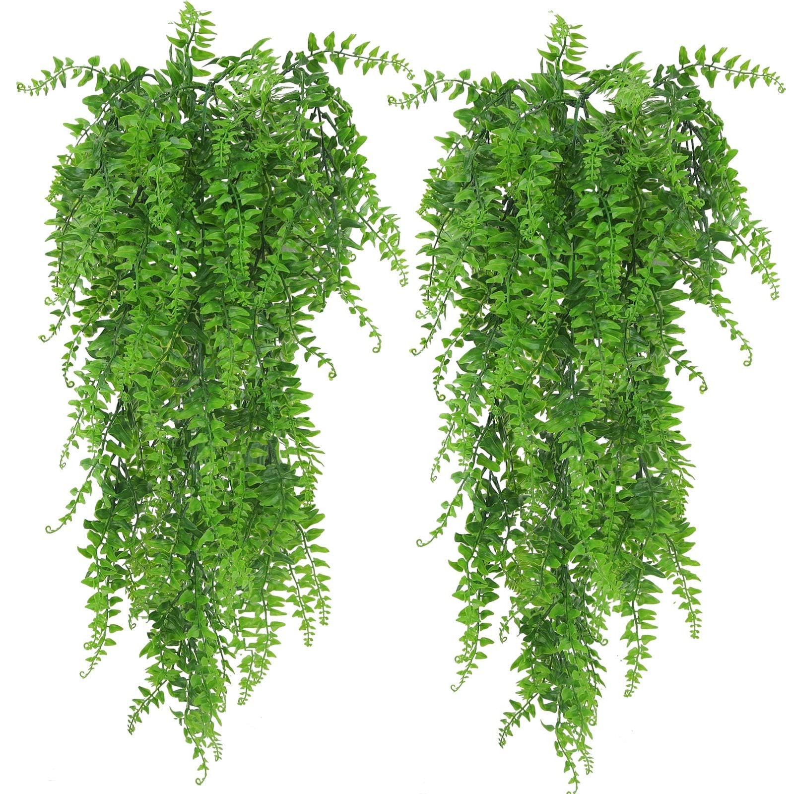 Artificial Hanging Plants Fern Vine - Fake Ivy Leaves Decoration for Indoors ... gallery