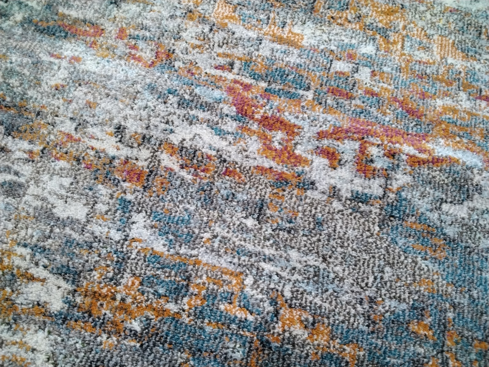 GREY / ORANGE 6'-7" X 6'-7" Square Flaw in Rug, Reduced price +++RTD MAD460F-7SQ gallery