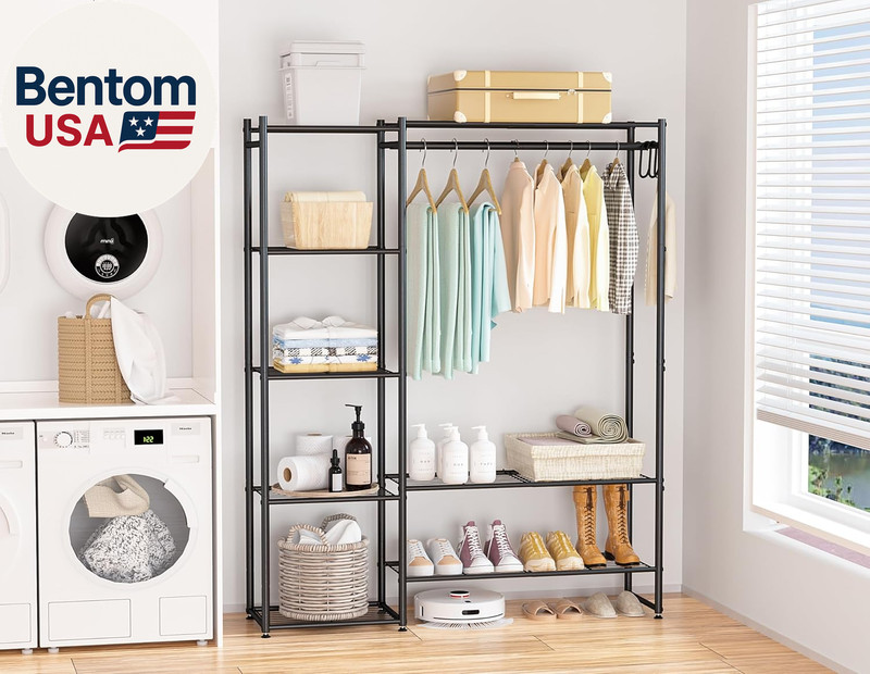 Wardrobe Closet, Portable Clothing Rack for Hanging Clothes, Free Standing Close gallery