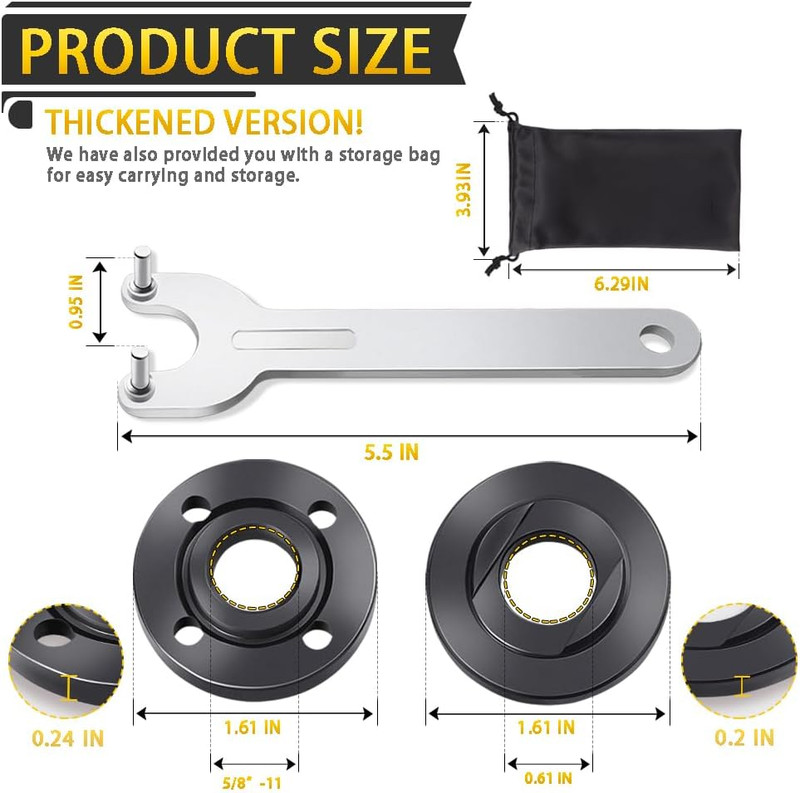 7PCS Angle Grinder Nut Angle Grinder Flange Wrench, Premium Flange Metal Lock Nu gallery