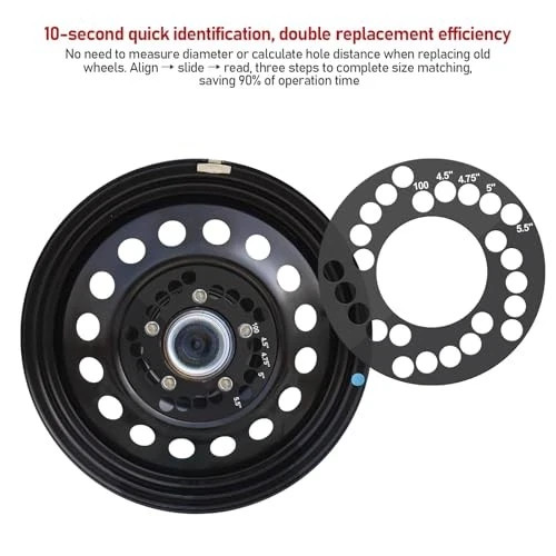 Wheel Bolt Pattern Measuring Tool, Universal 5 Lug Template Gauge for 5, 6, 8 gallery