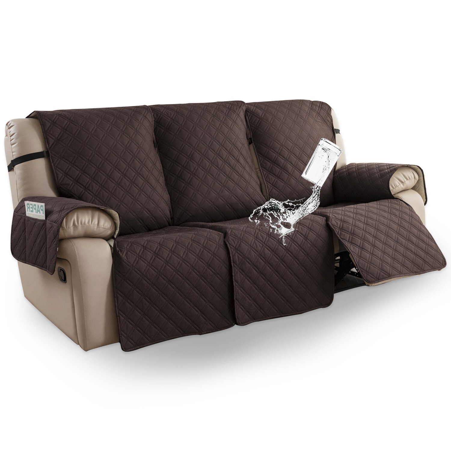Waterproof non-slip sofa cover recliner 3 seats, furniture protection decoration gallery