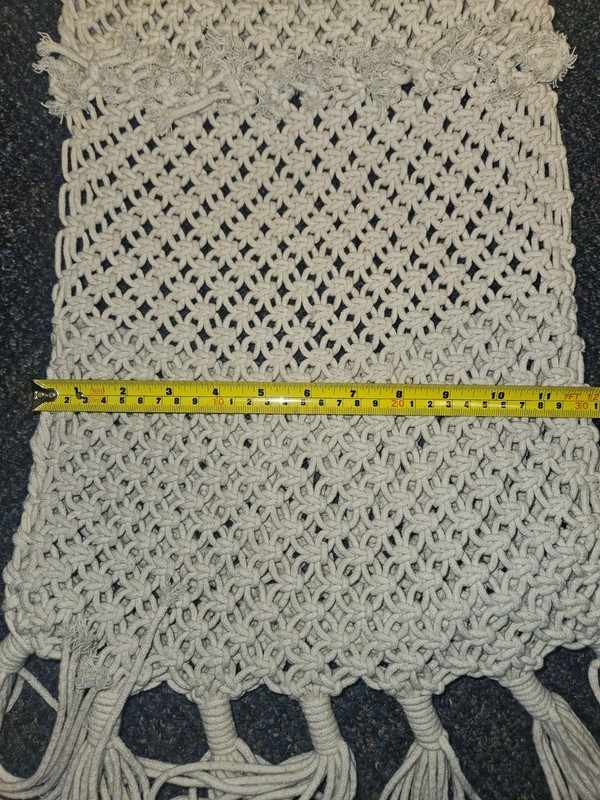 Macrame Wall Hanging Boho 2 pocket Woven Tapestry Tassel Home Decors 12 x 32 gallery