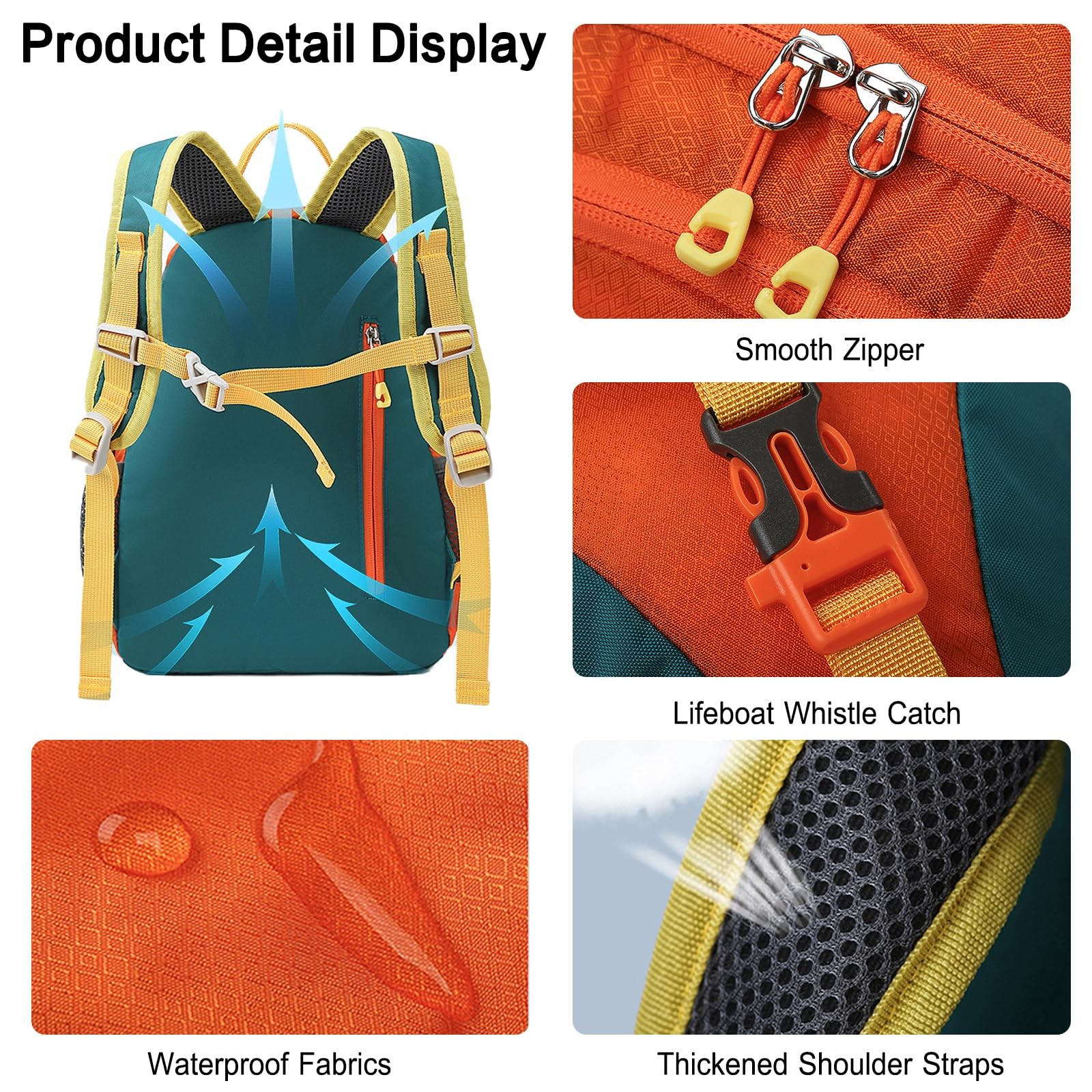 Hiking Backpack 5L Daypack Rucksack Lightweight Waterproof Black 4