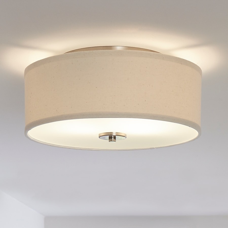 Progress Lighting Inspire 13 in. 2-Light Brushed Nickel Kitchen Ceiling Light gallery