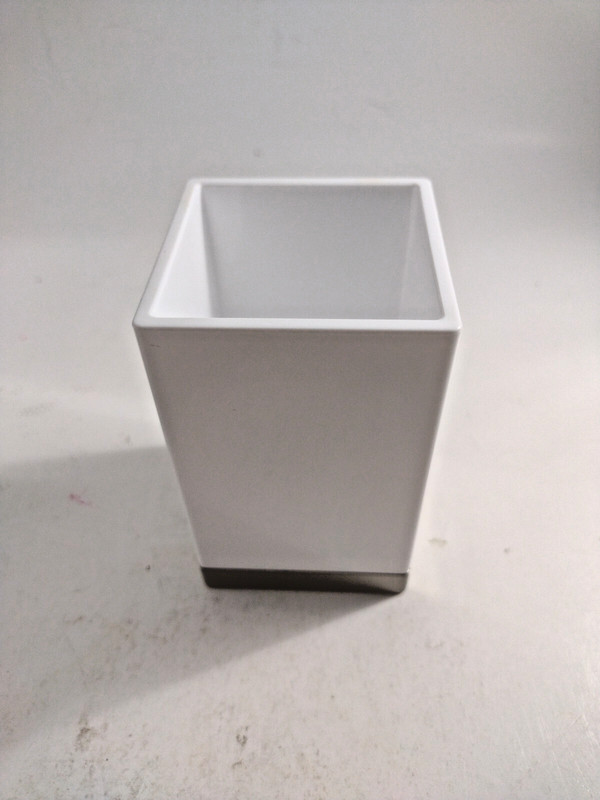 Vanity Bath Accessory Set mDesign Countertops - Set of 4, White gallery