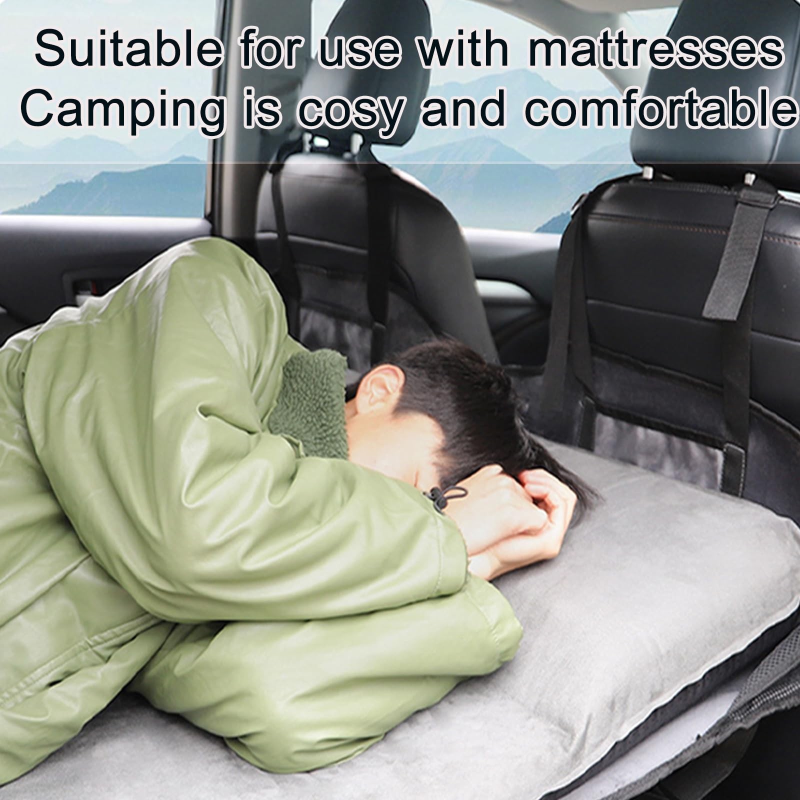 Portable Folding Car Mattress Back Seat Bed Extender for Camping Travel Sleeping gallery