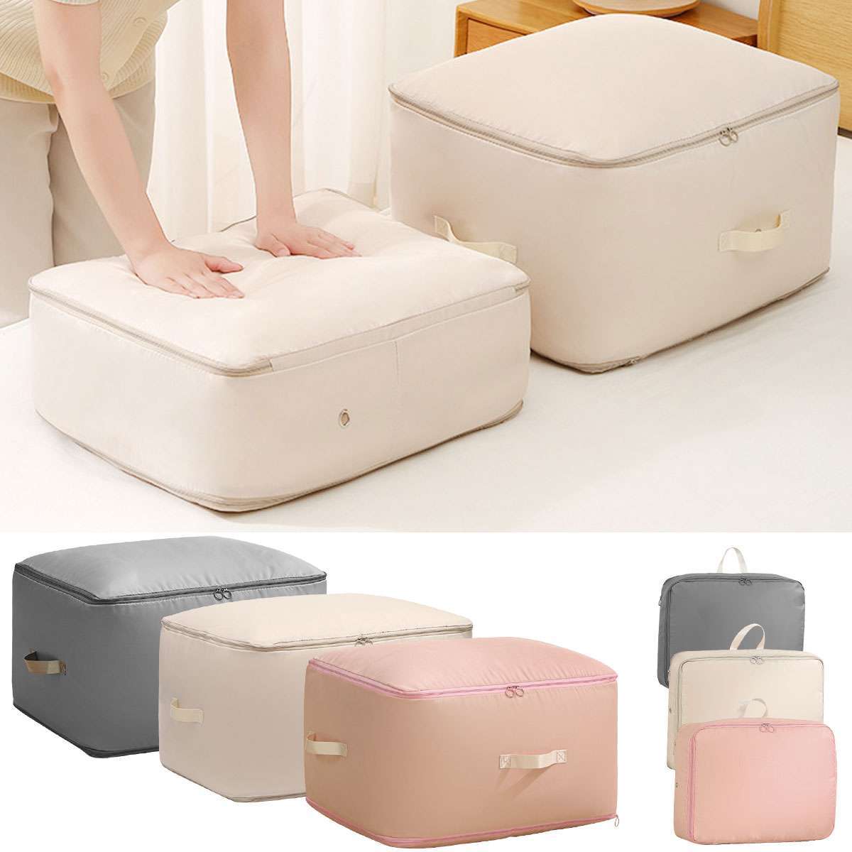 Space Saving Self Compression Organizer Waterproof Dustproof Zipper Storage Bags gallery