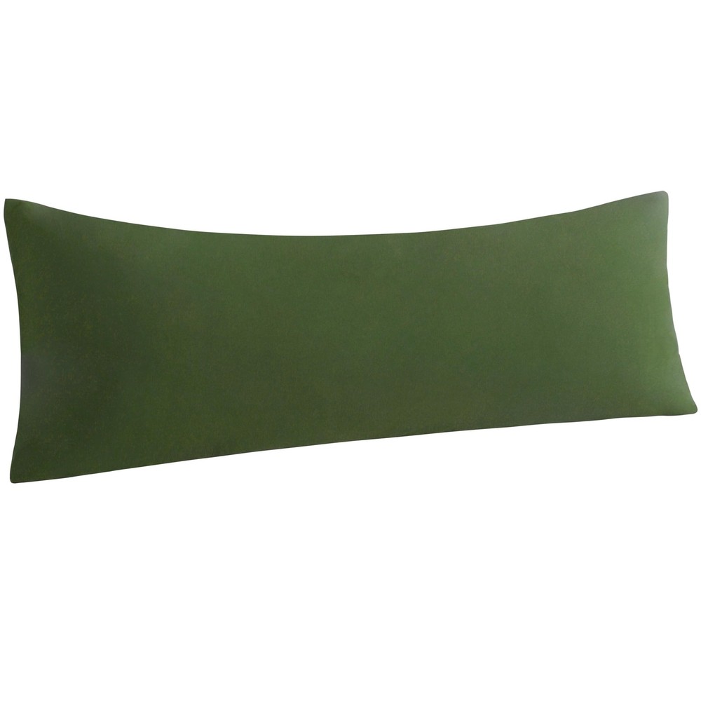 Microfiber Body Pillow Cover, Envelope Closure, Ultra Soft Durable, Green