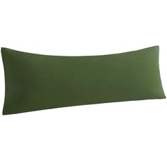 Microfiber Body Pillow Cover, Envelope Closure, Ultra Soft Durable, Green