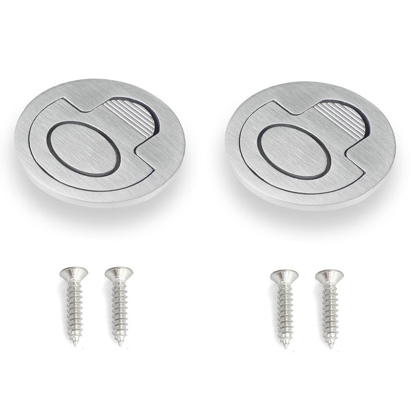 2Pcs Flush Ring Pull Handle 304 Stainless Steel Round Recessed Door Pull gallery