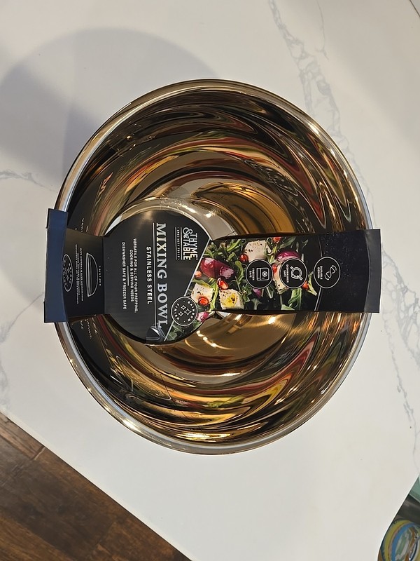 Boho New Thyme & Table Iridescent Rainbow Finish Stainless Steel Mixing Bowl 5QT gallery