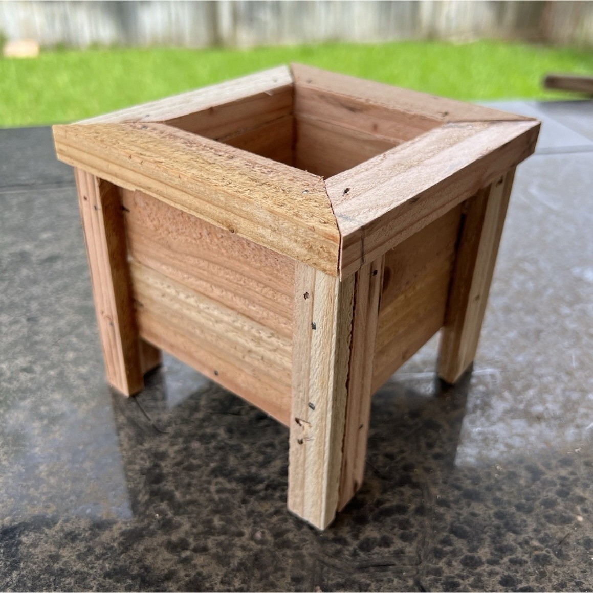 Small Square Wooden Outdoor Planter Box for Porch, Balcony, Lawn, Traditional gallery