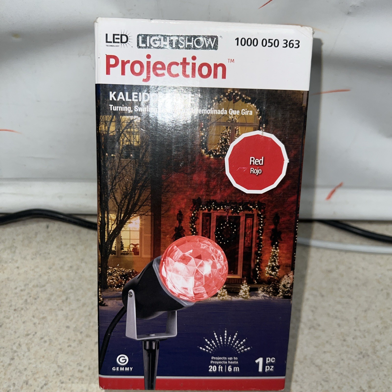 Gemmy LED Lightshow Projection Kaleidoscope Turning/Swirling Multi-Color 20ft gallery