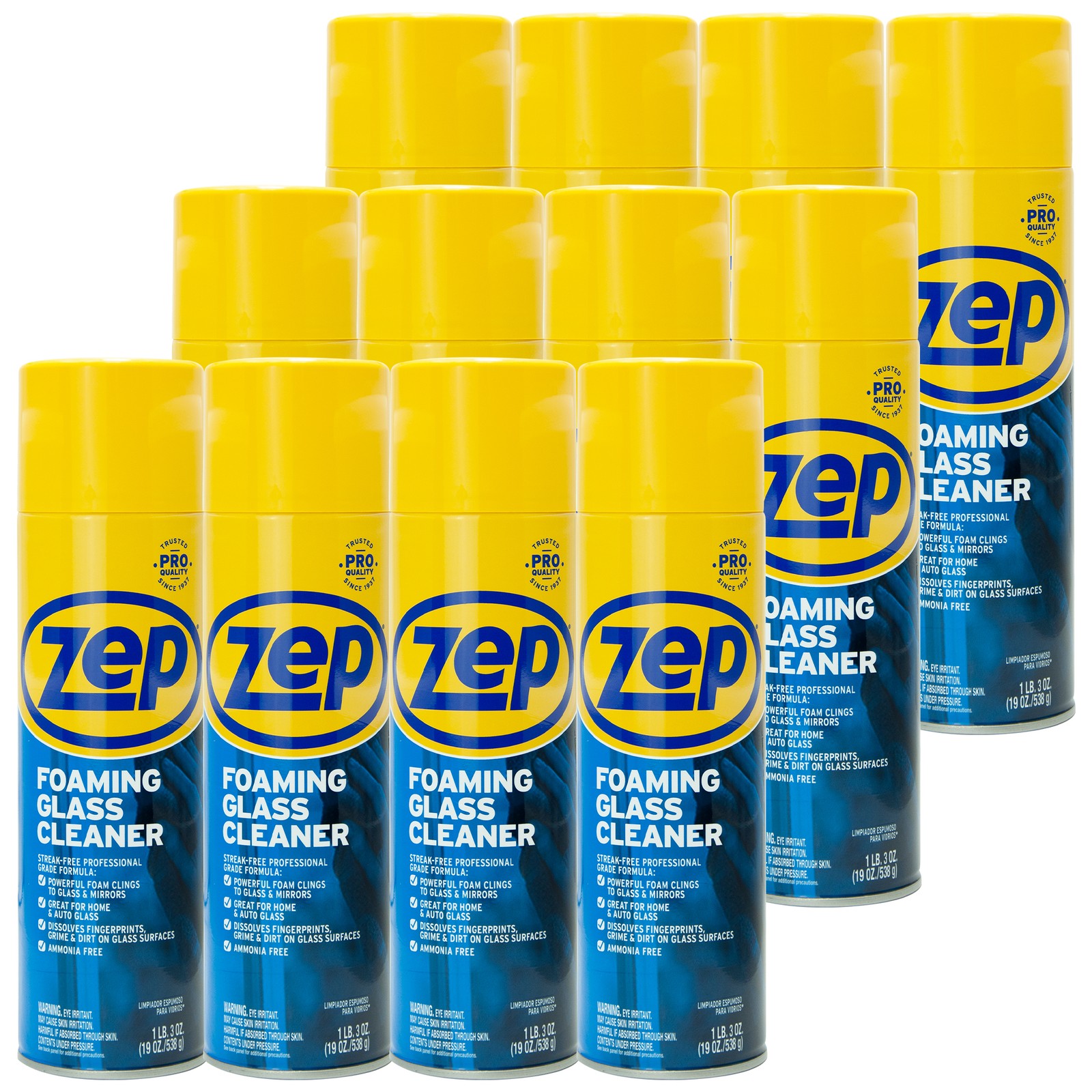 Zep Foaming Glass Cleaner - 19 oz (Case of 12) ZUFGC19 gallery
