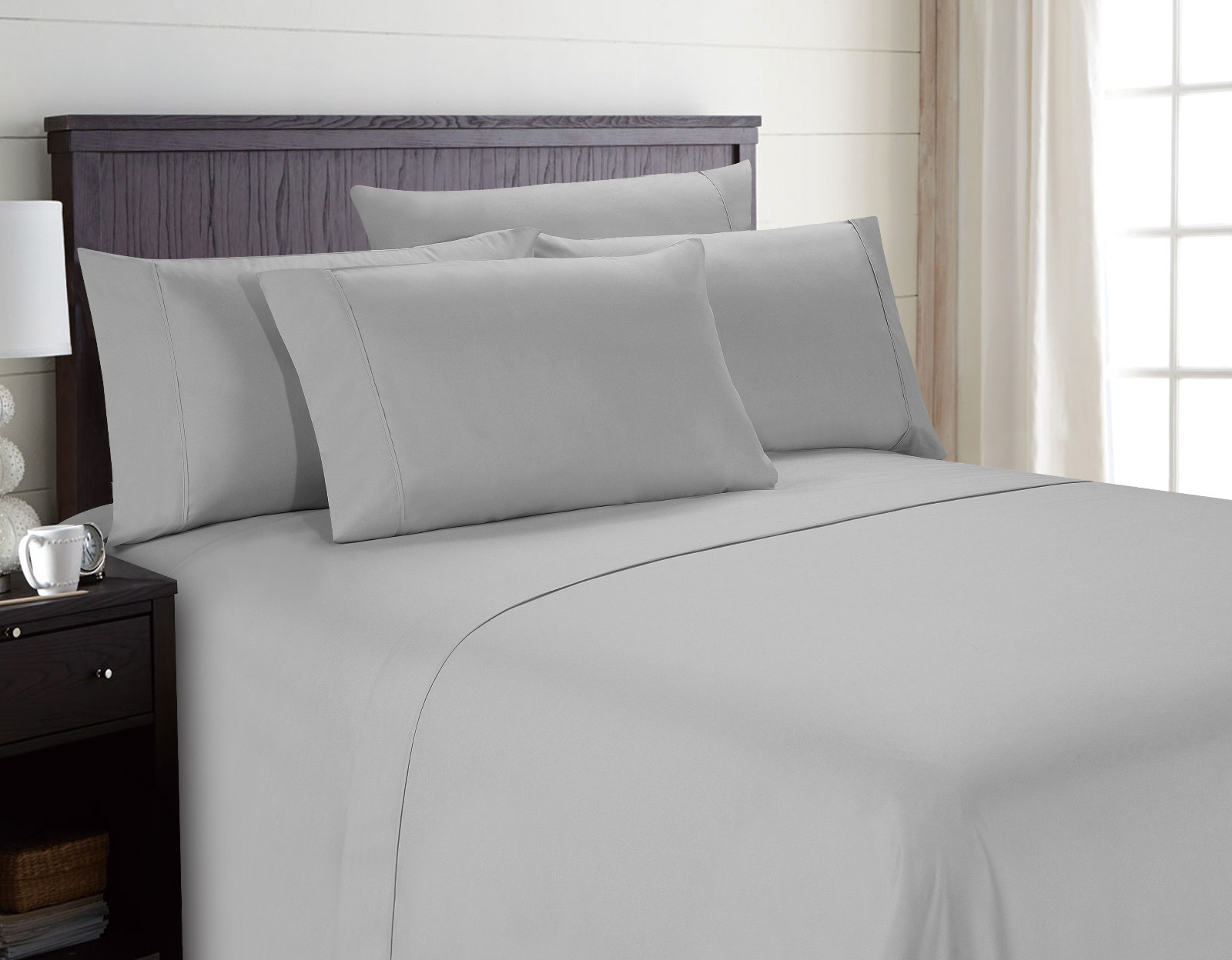 Adjustable Split King Bed sheets - 1800 TC 7 piece set- not split HEAD gallery