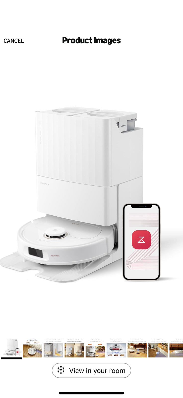 Roborock Qrevo Pro Robot Vacuum and Mop with FlexiArm Edge Mopping gallery