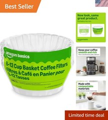 Compostable Coffee Filters – 200 Count for 8-12 Cup Brewed Perfection