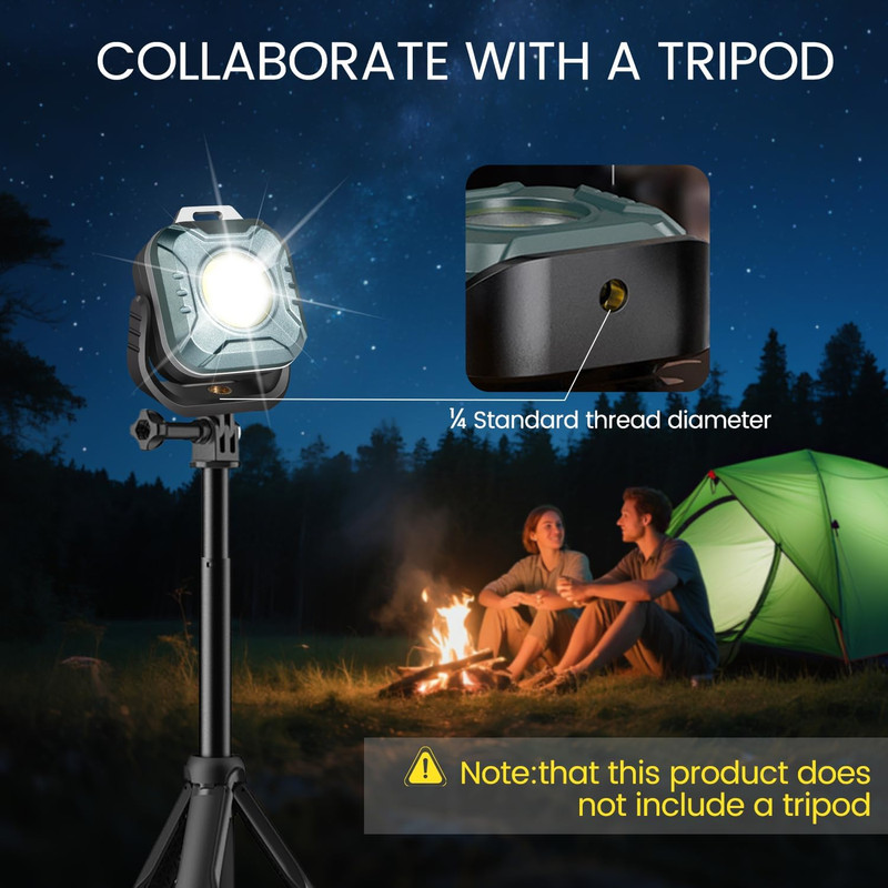 Magnetic Work Light Rechargeable, 500 Lumens Floodlight 1200 Mah LED Portable La gallery