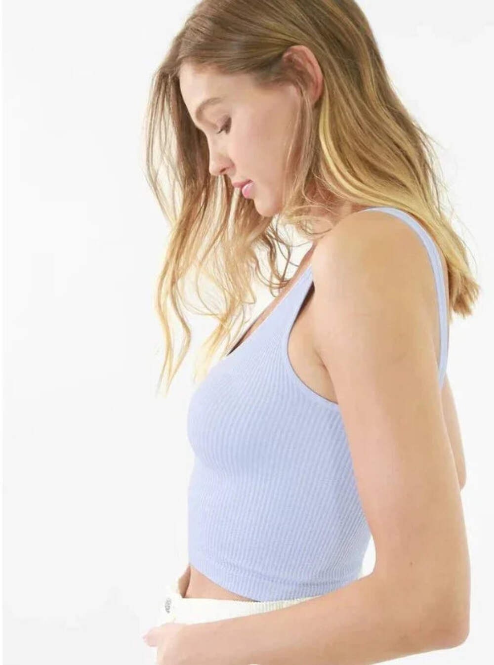 NIKIBIKI Reversible Ribbed V Neck Top for Women – Soft Stretch Fitted Knit gallery