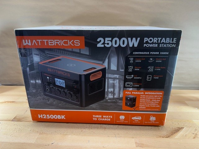 WATTBRICKS H2500BK Portable Power Station 2500W Continuous Power gallery