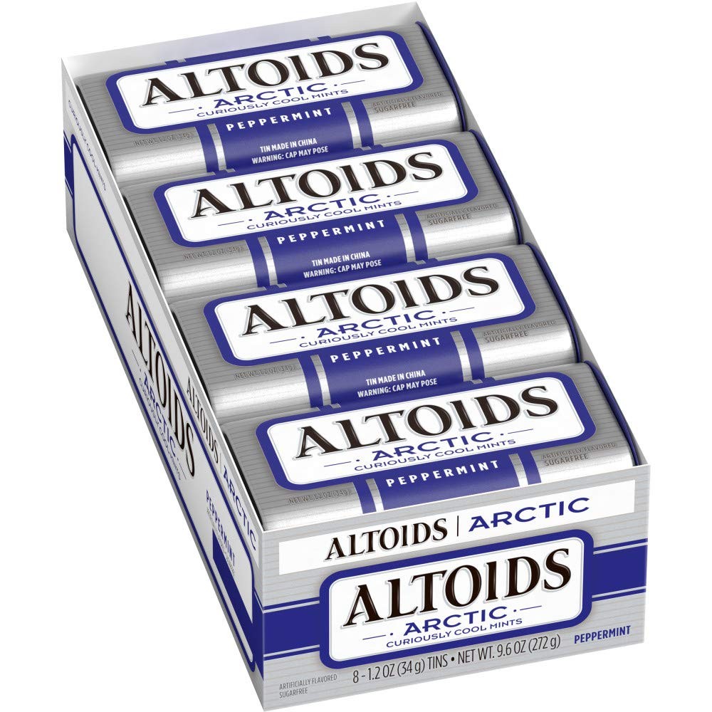ALTOIDS Arctic Peppermint Breath Mints Hard Candy Bulk, 1.2 oz Tin Pack of 8 gallery