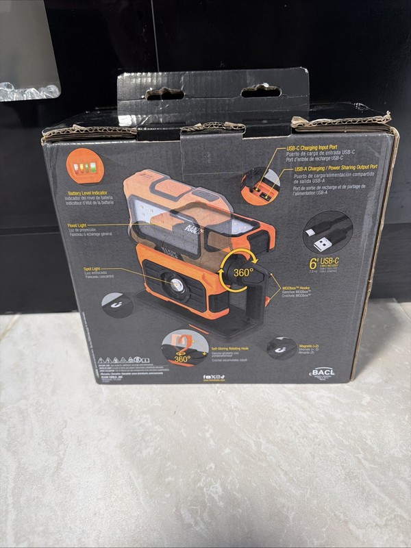 KLEIN TOOLS 56417 Rechargeable LED Work Light, 3000 Lumens, Portable Magnetic Wo gallery