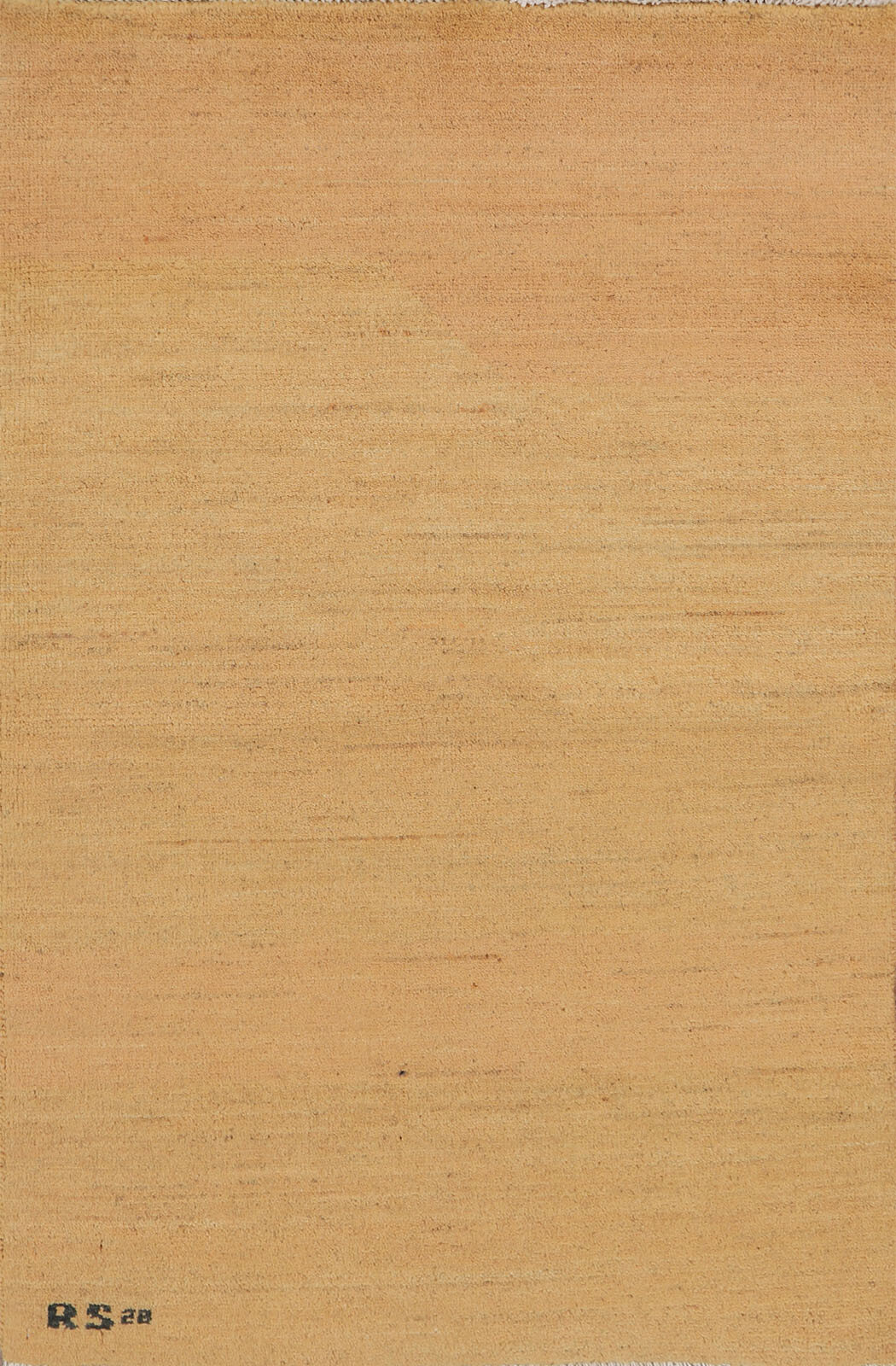 Versatile Gabbeh Solid Design Peach Wool Modern Foyer Rug Ideal for Any Room 3x4 gallery