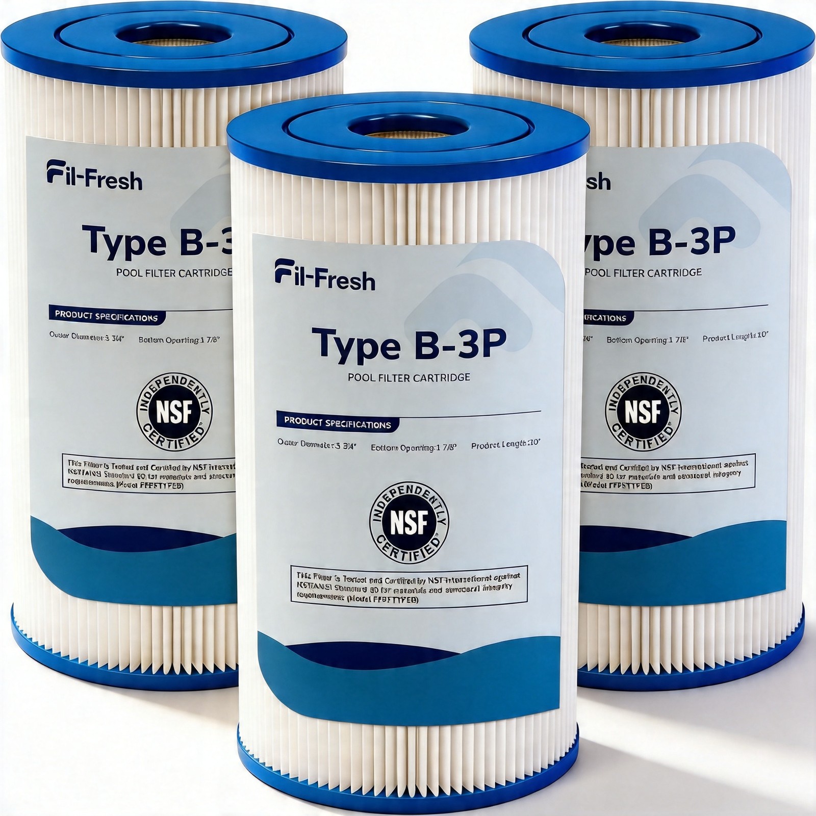 NEW 3 Pack Type B Pool Filter Cartridge for Intex 2500 GPH Pump 29005E US gallery