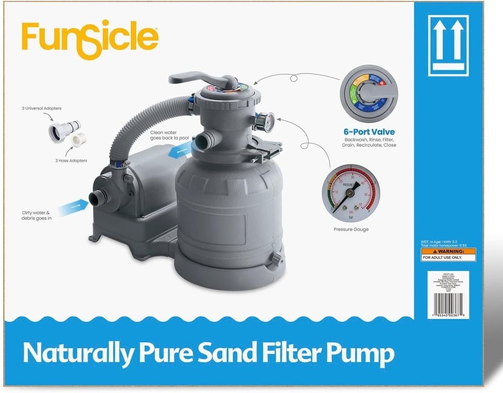 Funsicle 10” Sand Filter Pump for Above Ground Pools gallery