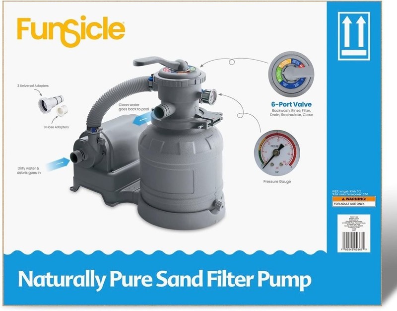 Funsicle 10” Sand Filter Pump for Above Ground Pools gallery