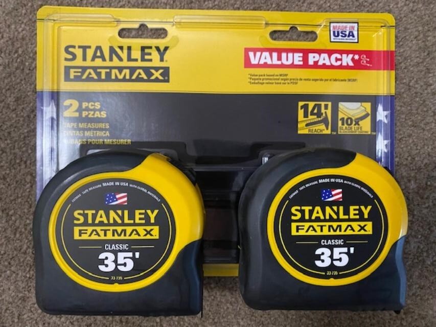 Stanley 33-735 35ft. FatMax Measuring Tape FMHT43261 2Pack USA gallery