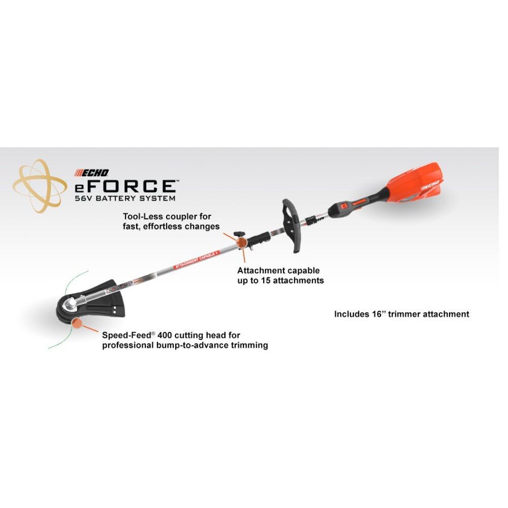Echo 56V Eforce 16In Trimmer 15 Pas Speed Feed 400 With 2.5Ah Battery gallery