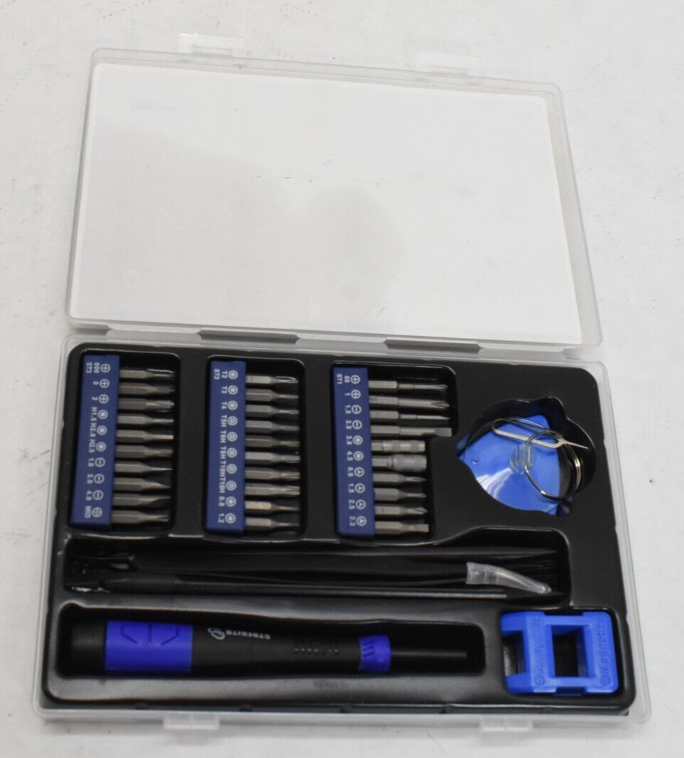 Strebito Electronics Precision Screwdriver Set S2 Steel Blue Black 43 Pieces gallery