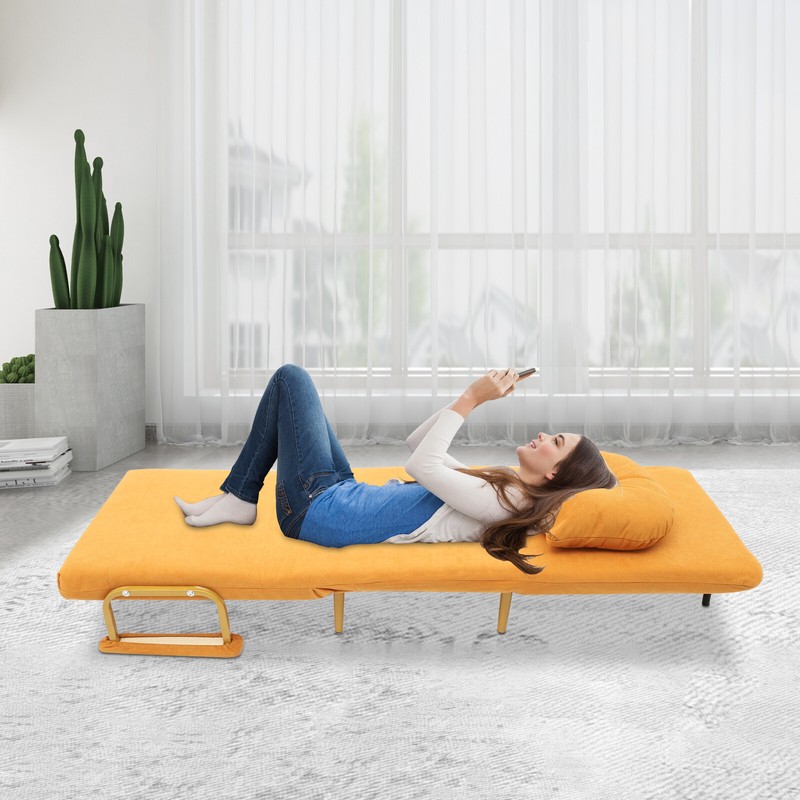3 IN 1 Convertible Sofa Bed Folding with Pillow & 5-Position Adjustable Backrest gallery