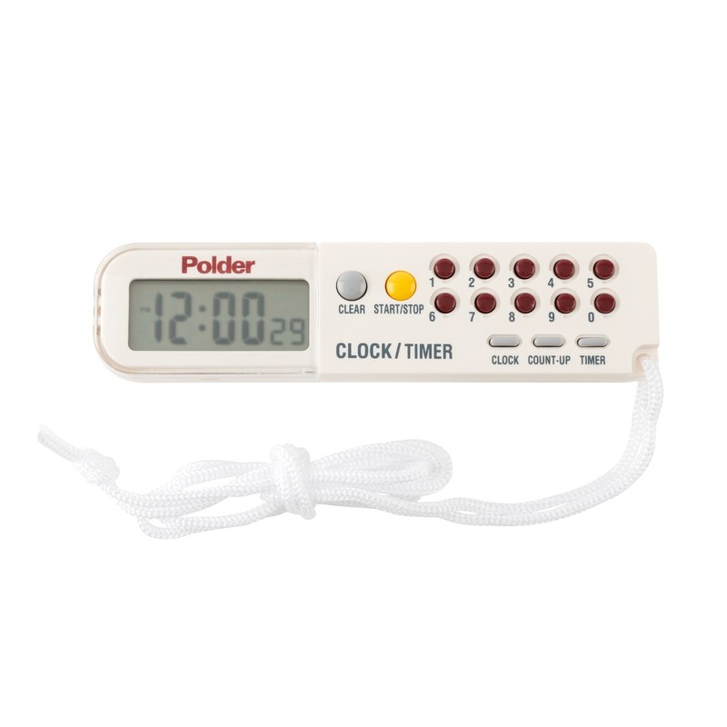 Polder 3-IN-1 Timer Clock & Stopwatch 898-90 Multi Function Tool w/ Lanyard NEW gallery