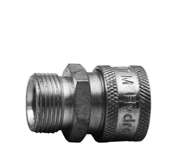 MTM Hydro - 24.5021 - COUPLER STAINLESS STEEL 3/8 Quick Connect X M22 Male 14mm gallery