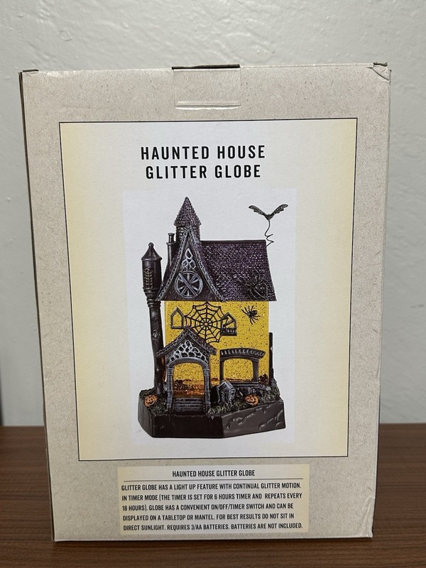 🏚️ Haunted House Glitter Globe Cracker Barrel Exclusive - New in Box Authentic! gallery