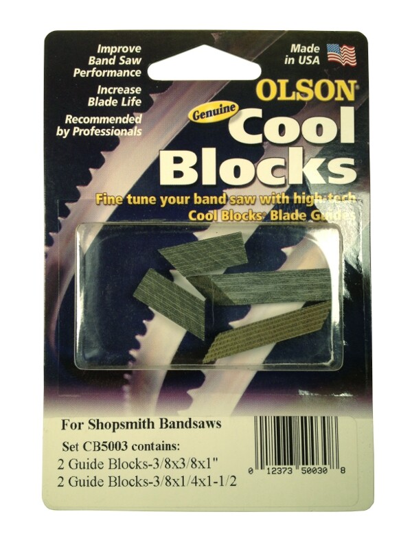Olson Genuine Cool Blocks CB50030BL for Shopsmith Band Saws. Made in USA gallery