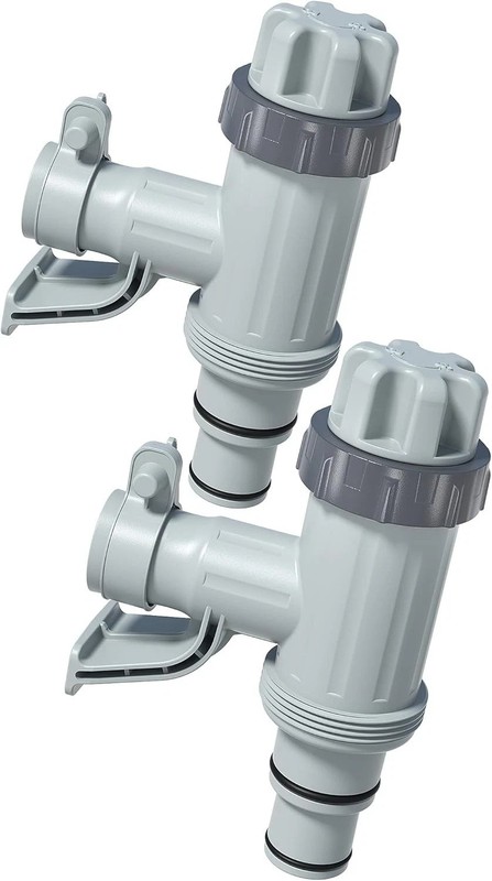 Durable 1.25" Pool Hose Adapter Set with Plunger Valves for Easy Installation gallery
