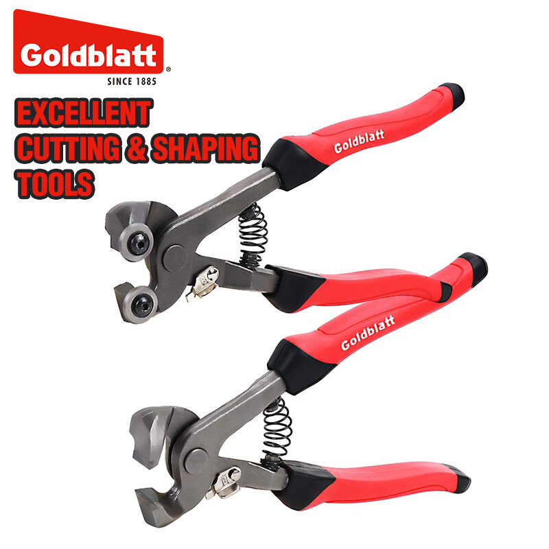 Goldblatt 2PCS Heavy Duty Glass Tile Nippers Set Wheeled Glass Mosaic Nipper NEW gallery