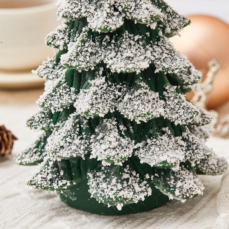 Christmas Tree LED Candle with Remote Timer, Pillar Candle Flameless Flickering gallery