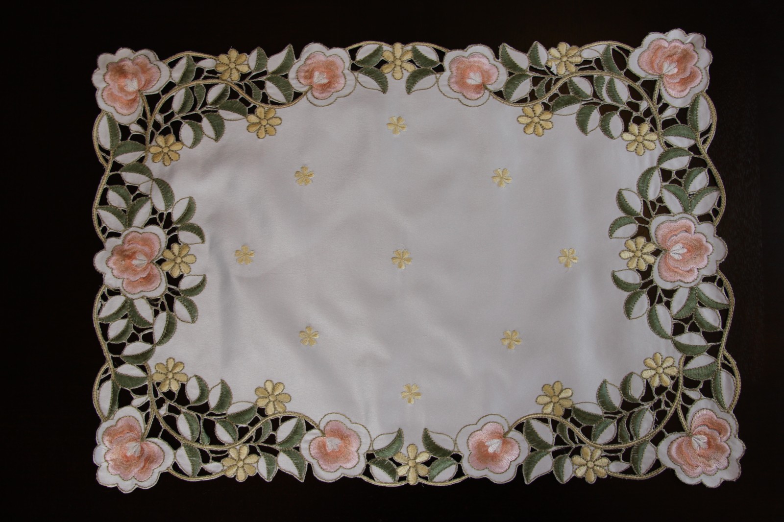 Embroidered Cutwork Lace Embroidery Placemat Table Runner Wedding Party Events gallery