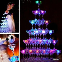 Light Up Ice Cube multi colors LED Glow Ice Cube ON/OFF -120 pack (10DZ)