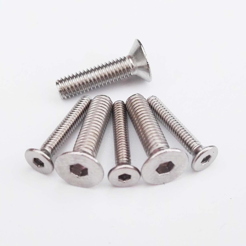 50pcs Metric Thread M2 M3 Hex Socket Allen Countersunk Head Screws Bolts Nuts gallery
